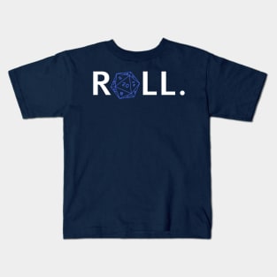 Roll. RPG Shirt white and blue Kids T-Shirt